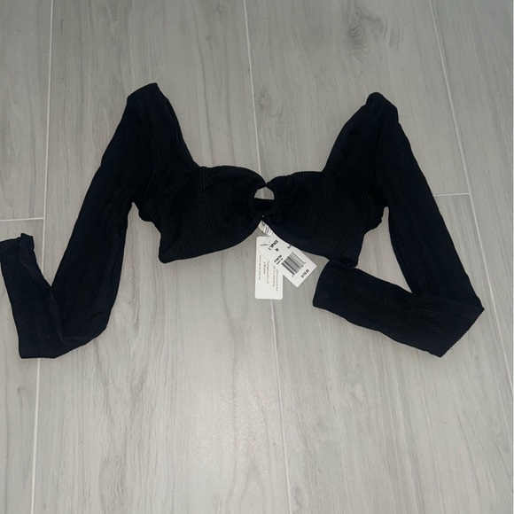 L*SPACE Beatrix Long Sleeve Swim Top Size M - Picture 4 of 9